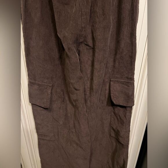 ASOS DESIGN drapey wide leg pants brown Sz 2 - Picture 9 of 9